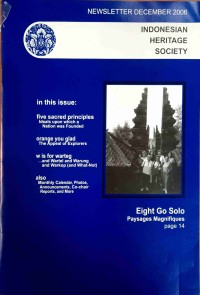 Indonesian Heritage Society: Newsletter December 2006