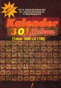 Kalender 301 Tahun: Tahun 1800-2100