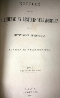 Notulen Van de Algemeene en Directievergaderingen 1863